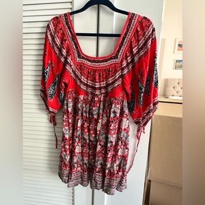 Free People Flowy Red Dress